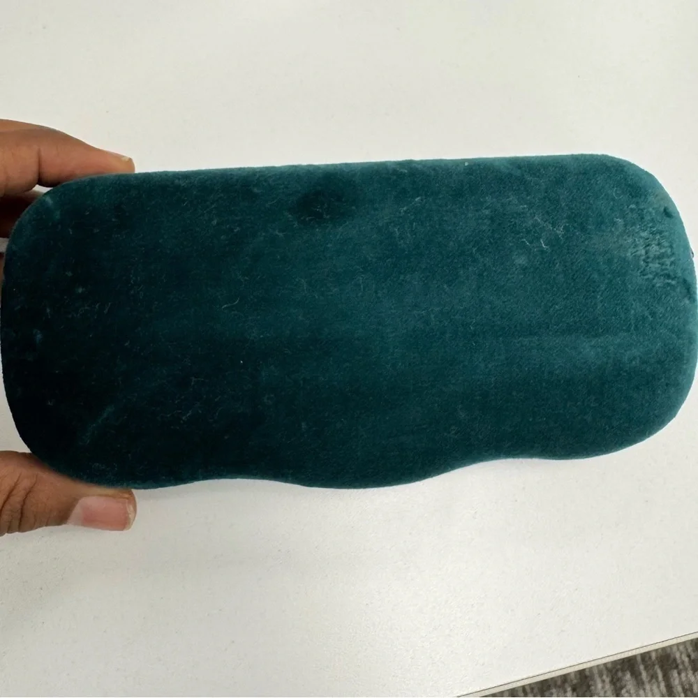 GUCCI Teal Velvet Glasses Case